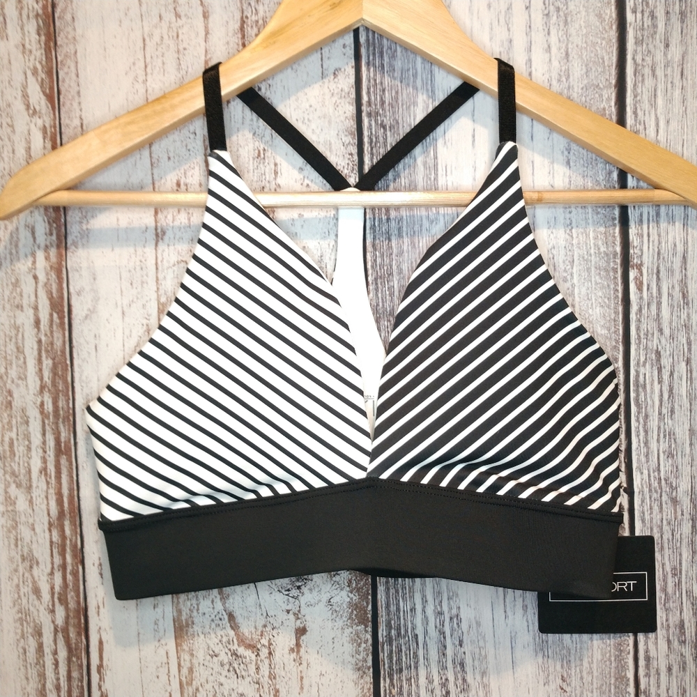 DYI striped triangle bra